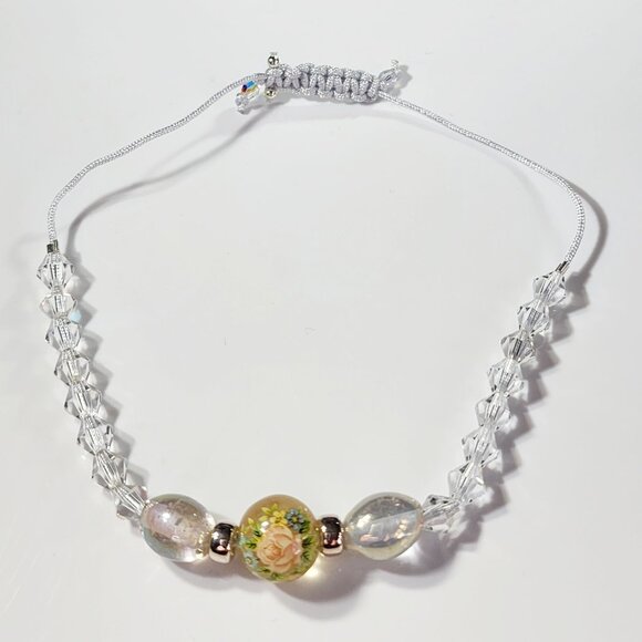 Classic Multi Crystal Sterling Silver Adjustable Bracelet - Picture 7 of 7